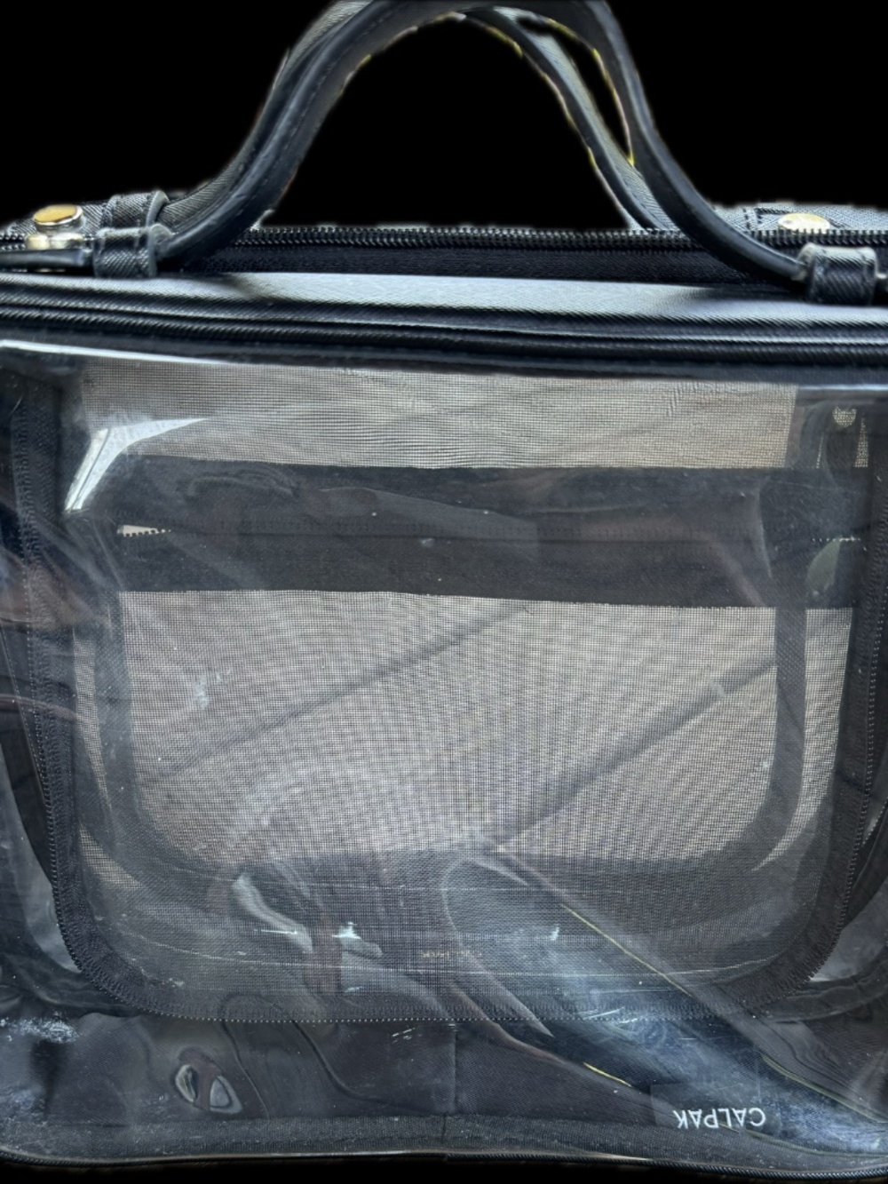 CALPAK Large Clear Cosmetics Case in Black - Picture 5 of 9